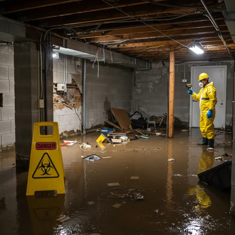 Flooded Basement Electrical Hazard in Laguna Beach, FL Property